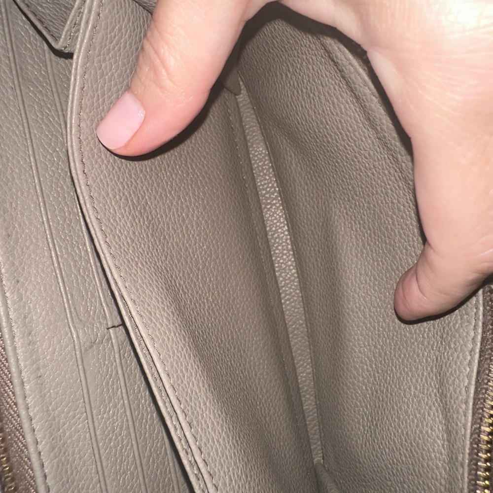 Prada Beige/Taupe Saffiano Leather Large Continental Zip Wallet - Picture 15 of 16